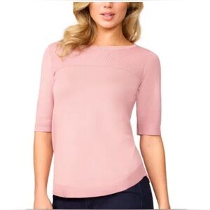 Melissa Paige
Women's Ribbed-Yoke Elbow-Sleeve Sweater PET/SM